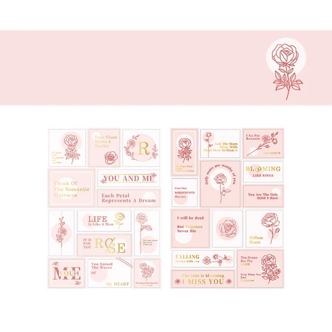 2 Pack Pre - Cut Gold Embellished Sticker Sheets - The Kawaii Nest