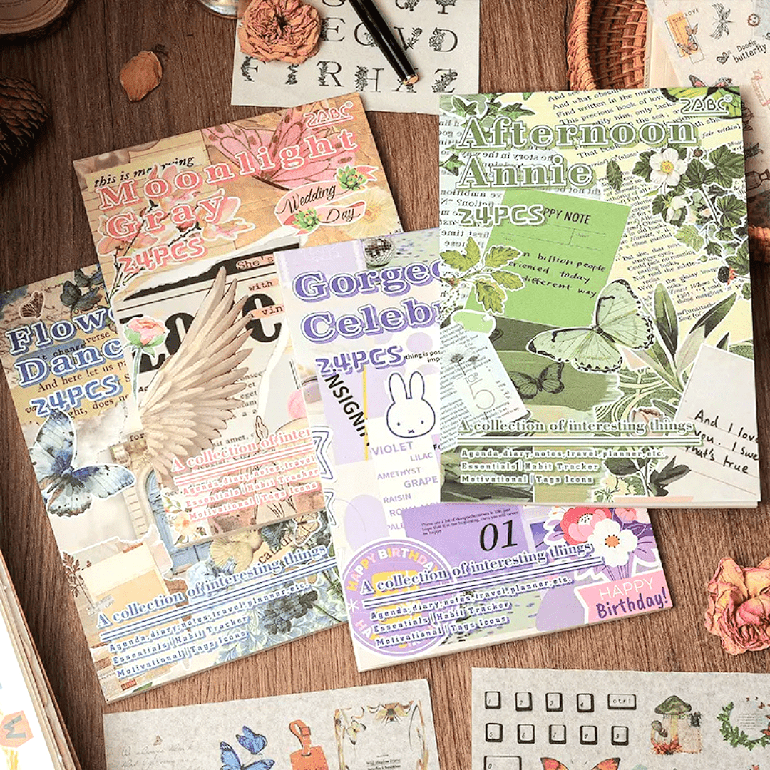 24 Page Book of Beautiful Washi Stickers - The Kawaii Nest