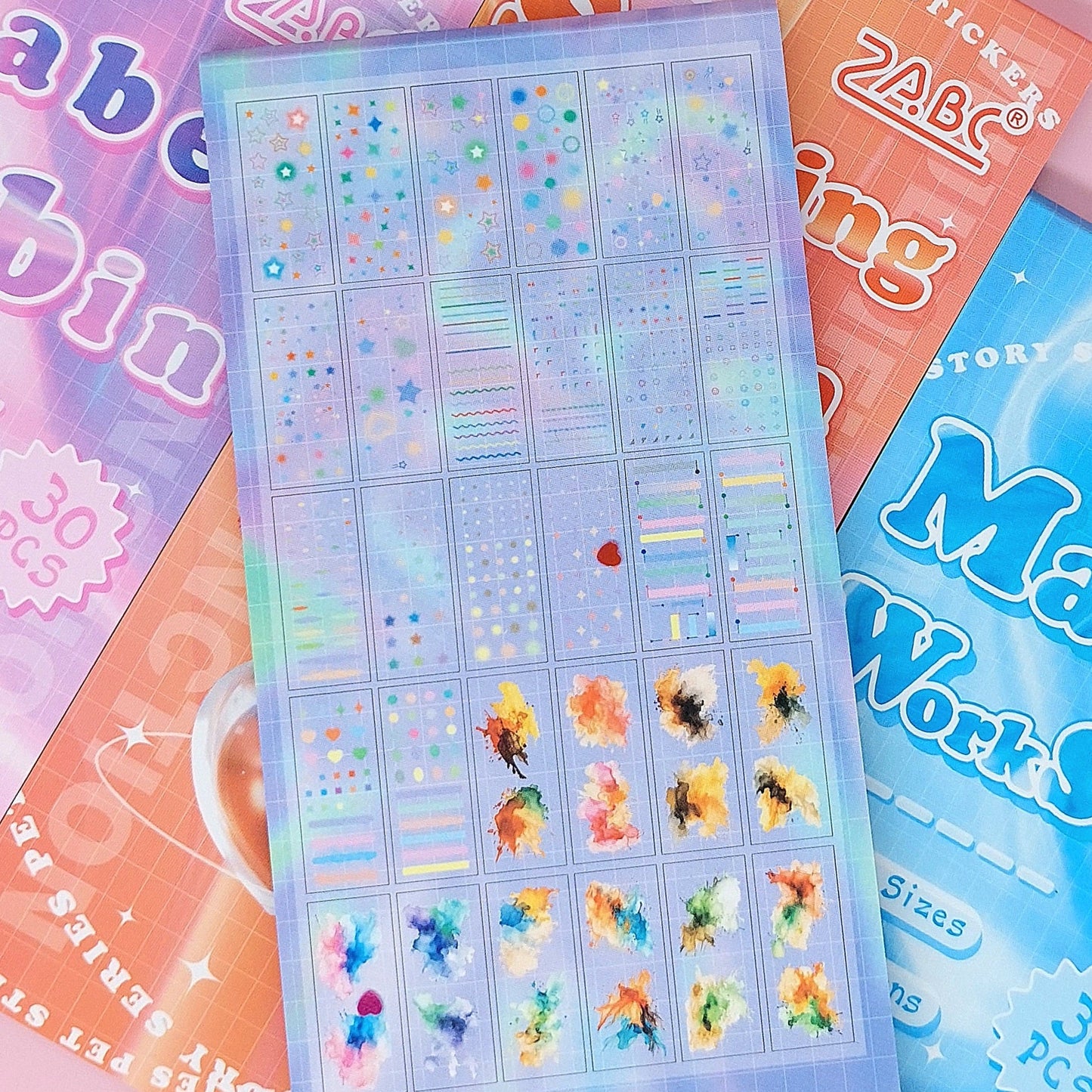 30 Pages of Planner Shapes Sticker Books - The Kawaii Nest