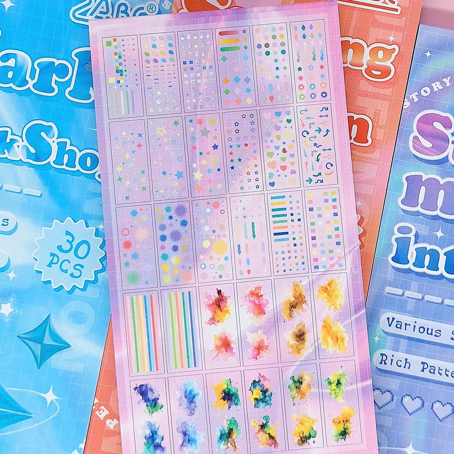 30 Pages of Planner Shapes Sticker Books - The Kawaii Nest