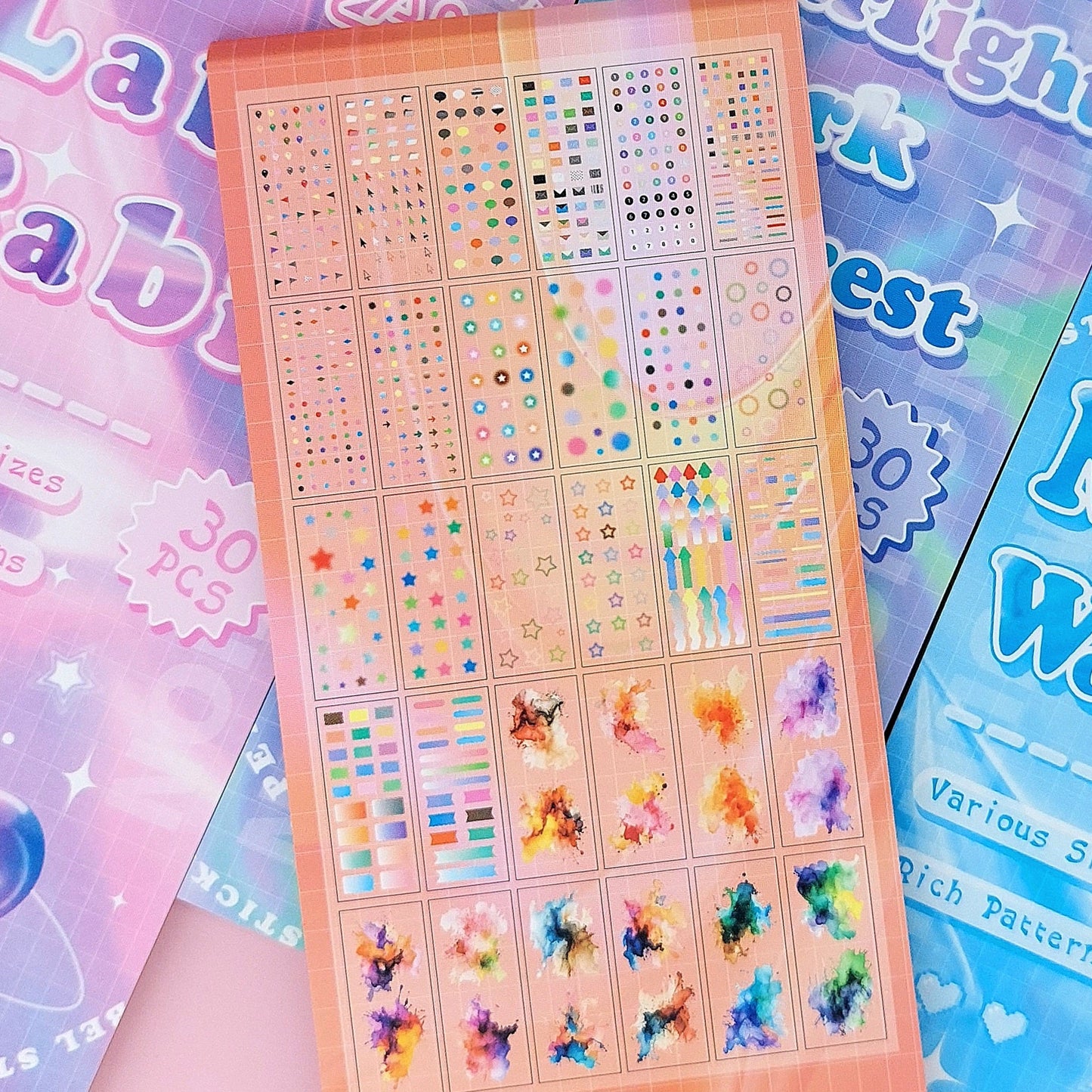 30 Pages of Planner Shapes Sticker Books - The Kawaii Nest