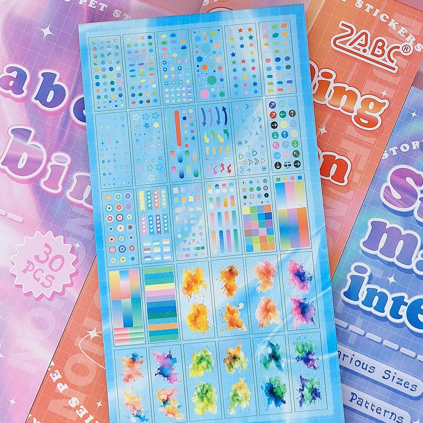 30 Pages of Planner Shapes Sticker Books - The Kawaii Nest