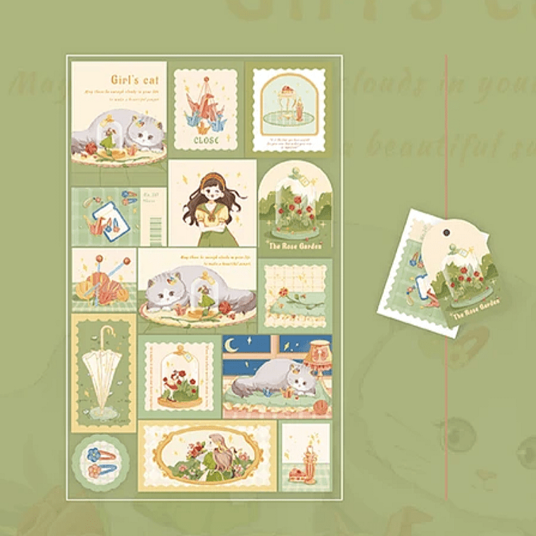 Adorable Cat Stickers with Gold - Details - The Kawaii Nest