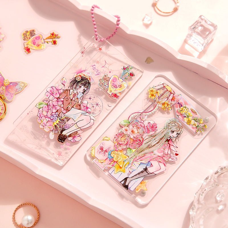 Aesthetic Holographic Lined Stickers - The Kawaii Nest