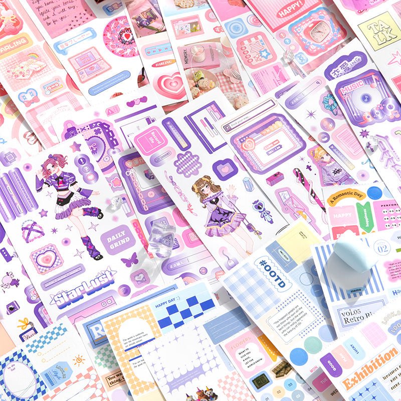 Collage Sticker and Paper Material Books - The Kawaii Nest