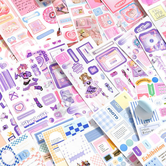 Collage Sticker and Paper Material Books - The Kawaii Nest