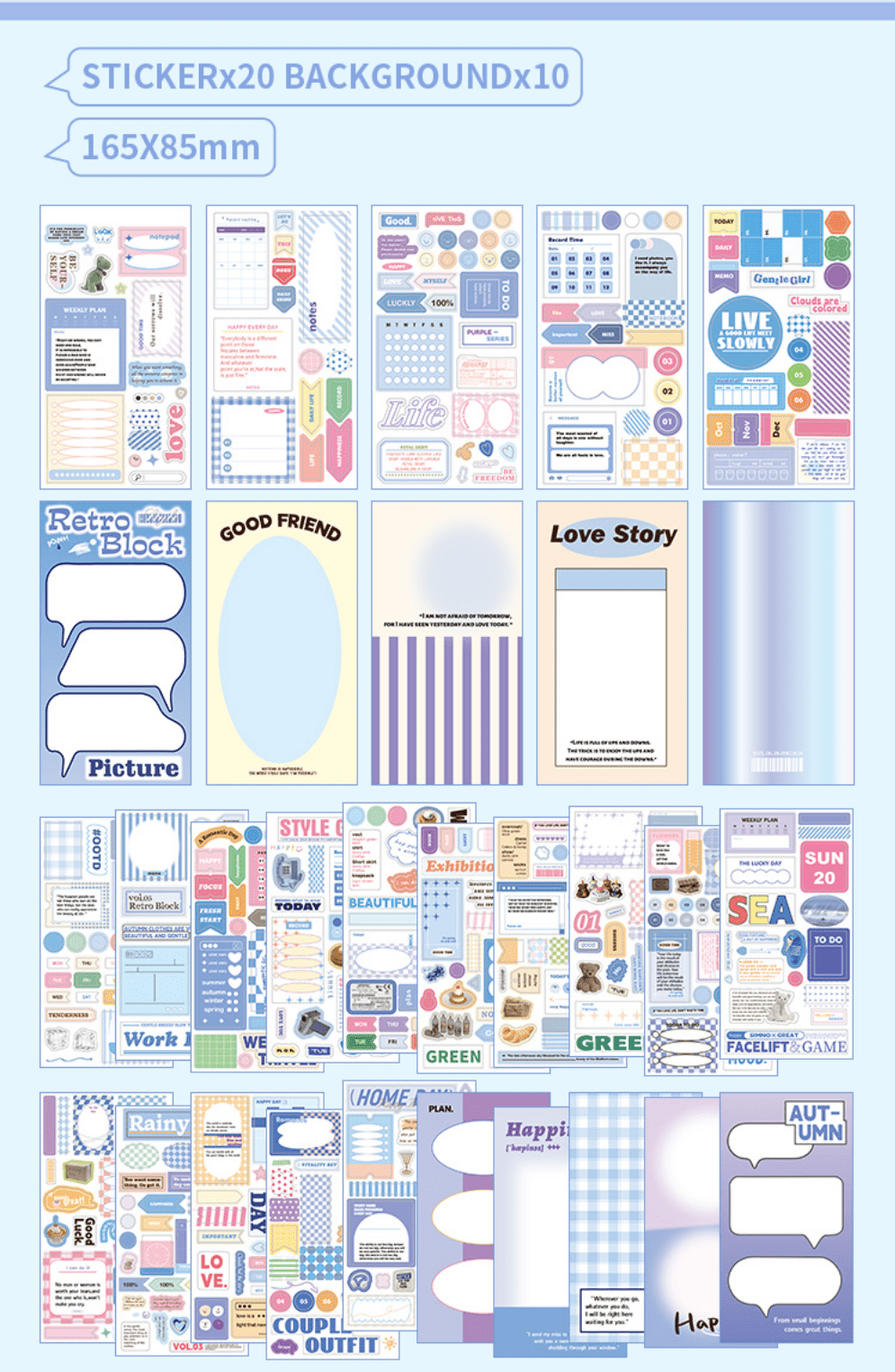 Collage Sticker and Paper Material Books - The Kawaii Nest
