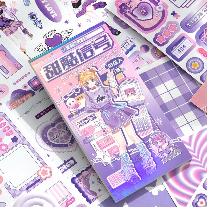 Collage Sticker and Paper Material Books - The Kawaii Nest