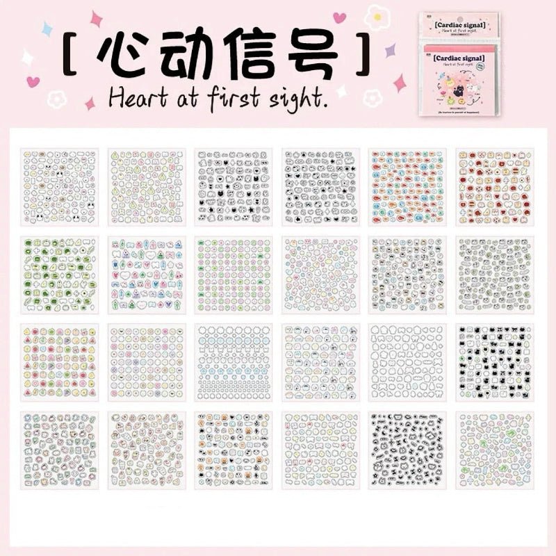 Compact Mini Deco Sticker Book – 1600+ P.E.T Stickers - The Kawaii Nest