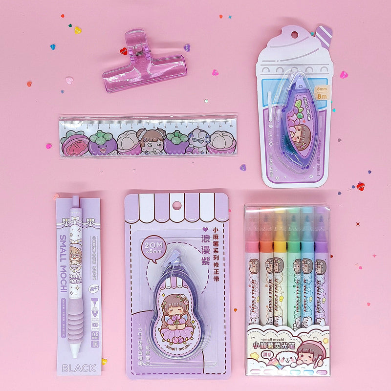 Cute Stationery Starter Bundle in Purple - The Kawaii Nest