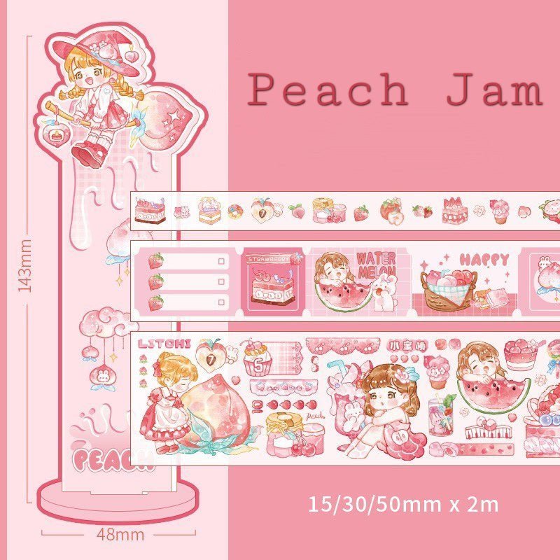 Cute Sticker Rolls and Stand ~ Fruit Series - The Kawaii Nest