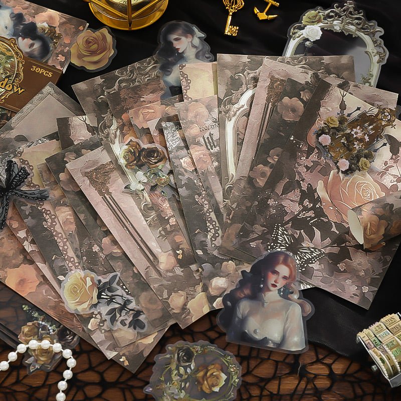 Gothic Scrapbook 30 Piece Material Packs - The Kawaii Nest