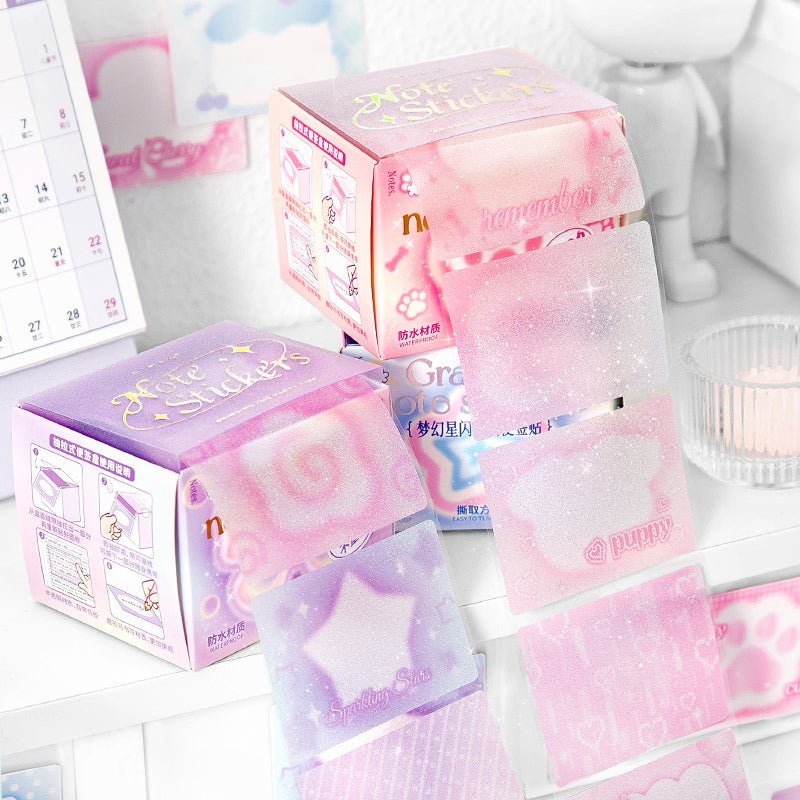 Gradient Crystal Sitcker Notes - The Kawaii Nest