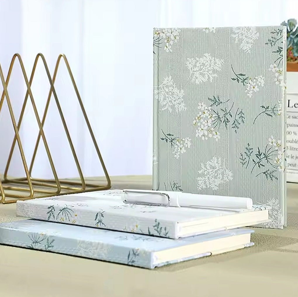 Heirloom Floral Notebook – A5, Cotton - Bound - The Kawaii Nest