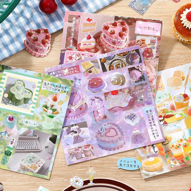 Japanese - Style Dessert Collage Sticker Book - The Kawaii Nest