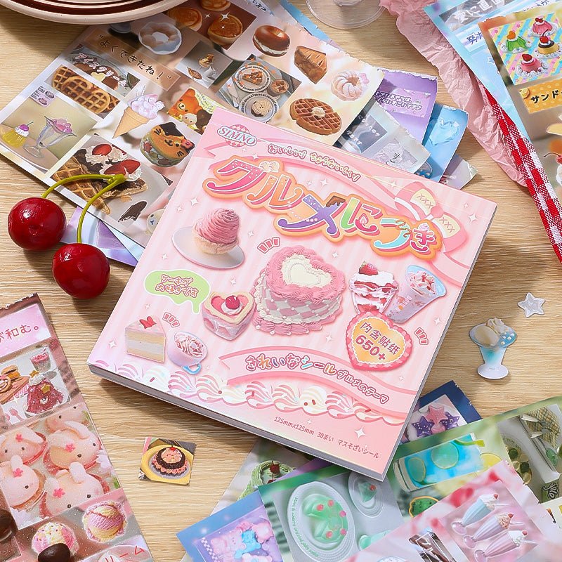 Japanese - Style Dessert Collage Sticker Book - The Kawaii Nest