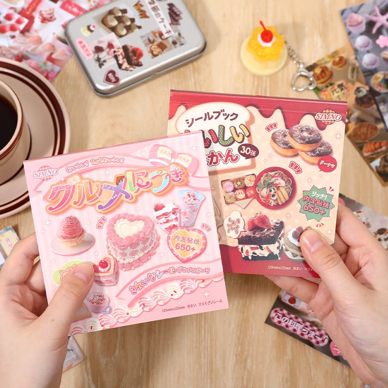 Japanese - Style Dessert Collage Sticker Books - The Kawaii Nest