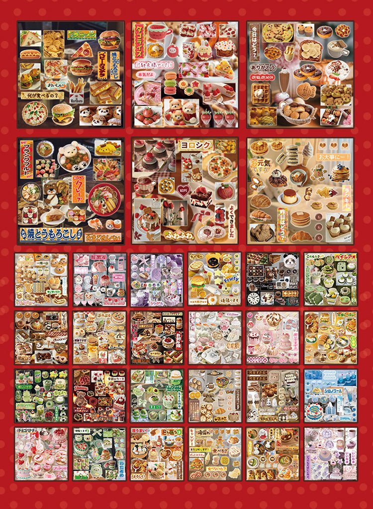 Japanese - Style Dessert Collage Sticker Books - The Kawaii Nest