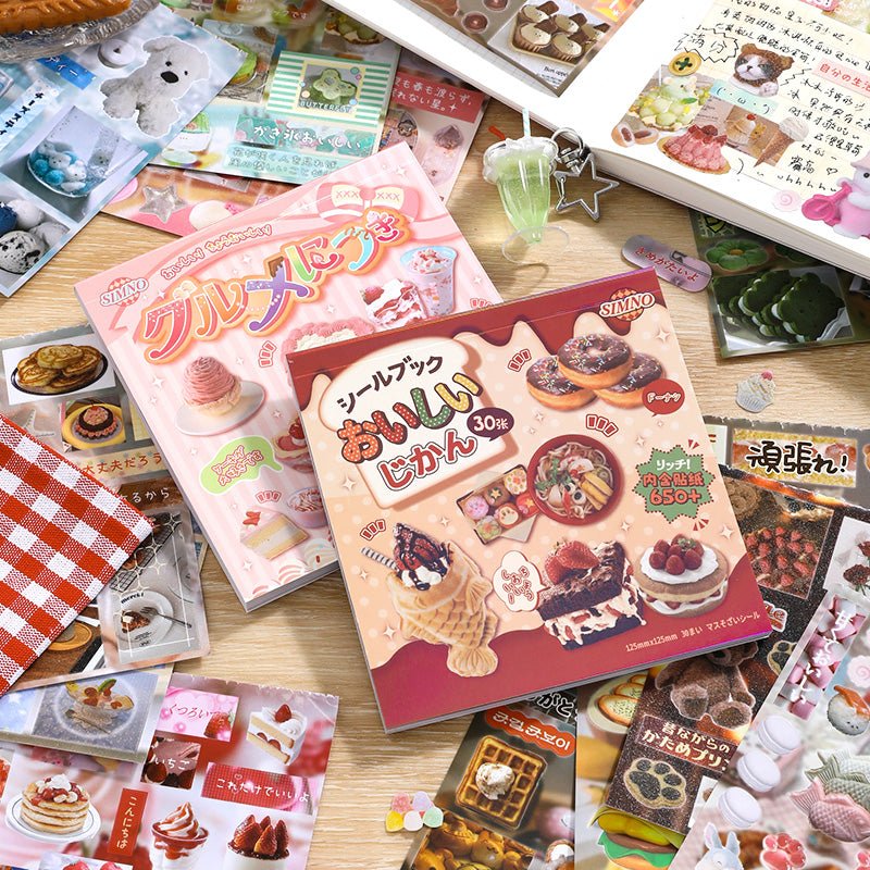 Japanese - Style Dessert Collage Sticker Books - The Kawaii Nest