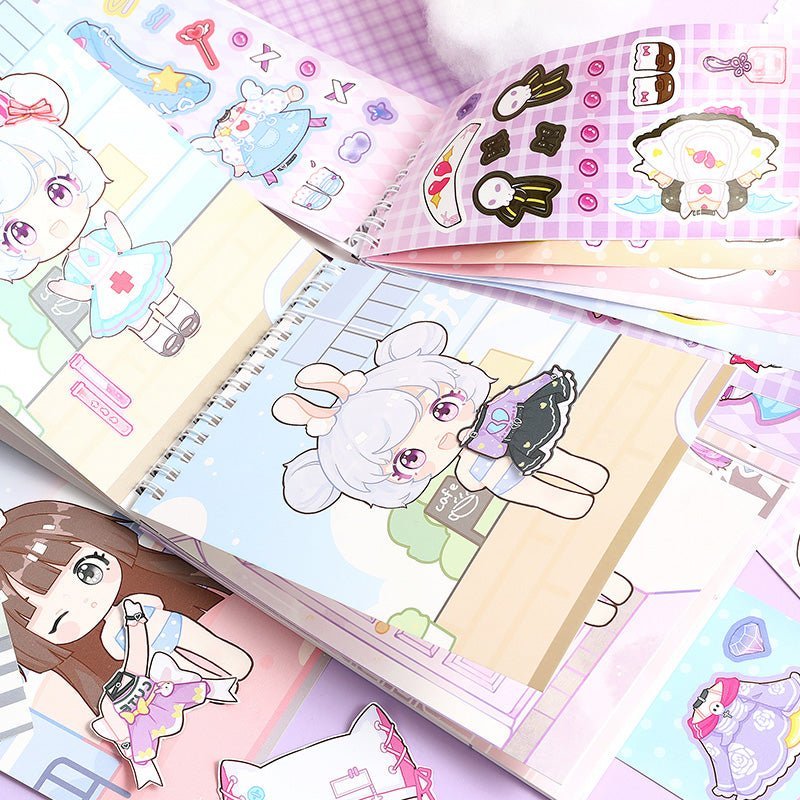 Kawaii Fashion Delight ~ Dress - Up Dolls Flip Books - The Kawaii Nest