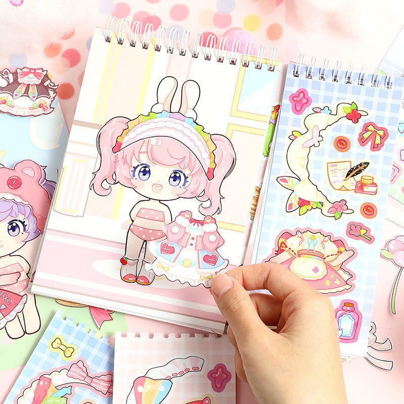 Kawaii Fashion Delight ~ Dress - Up Dolls Flip Books - The Kawaii Nest