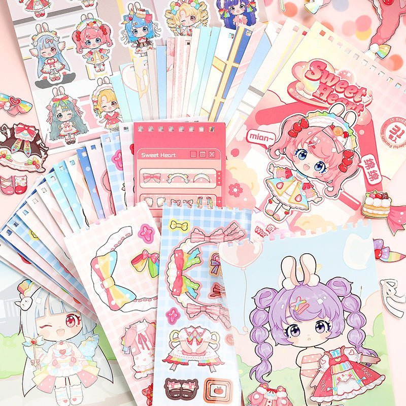 Kawaii Fashion Delight ~ Dress - Up Dolls Flip Books - The Kawaii Nest