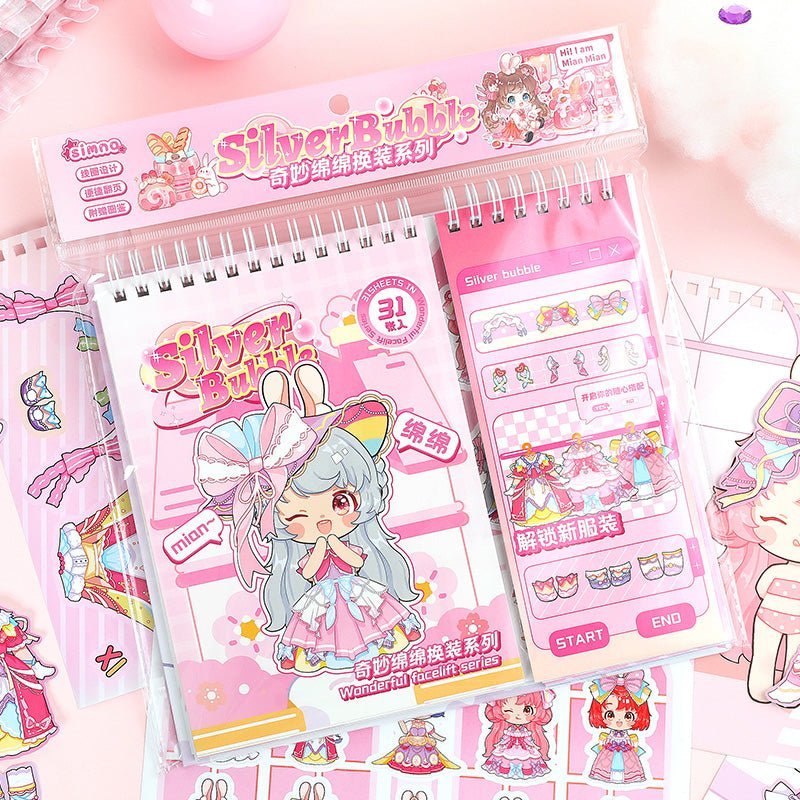 Kawaii Fashion Delight ~ Dress - Up Dolls Flip Books - The Kawaii Nest