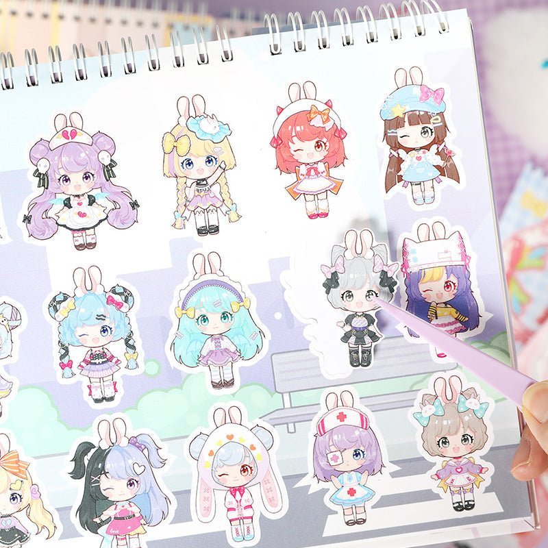 Kawaii Fashion Delight ~ Dress - Up Dolls Flip Books - The Kawaii Nest