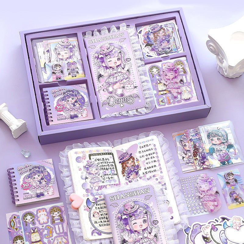 Kawaii Lace Journal Set – Angel & Demon Edition - The Kawaii Nest