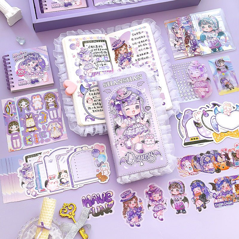Kawaii Lace Journal Set – Angel & Demon Edition - The Kawaii Nest