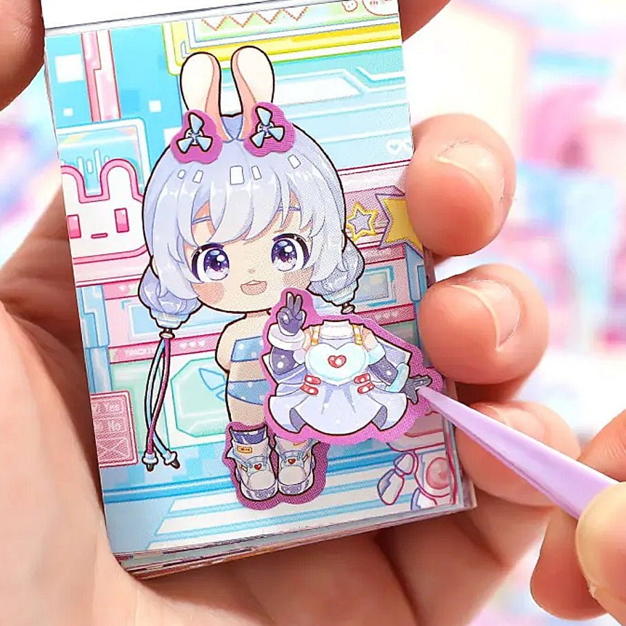 Kawaii Mini Dress - Up Doll Sticker Books - The Kawaii Nest
