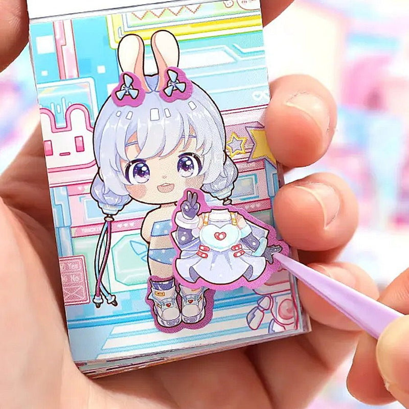 Kawaii Mini Dress - Up Doll Sticker Books - The Kawaii Nest