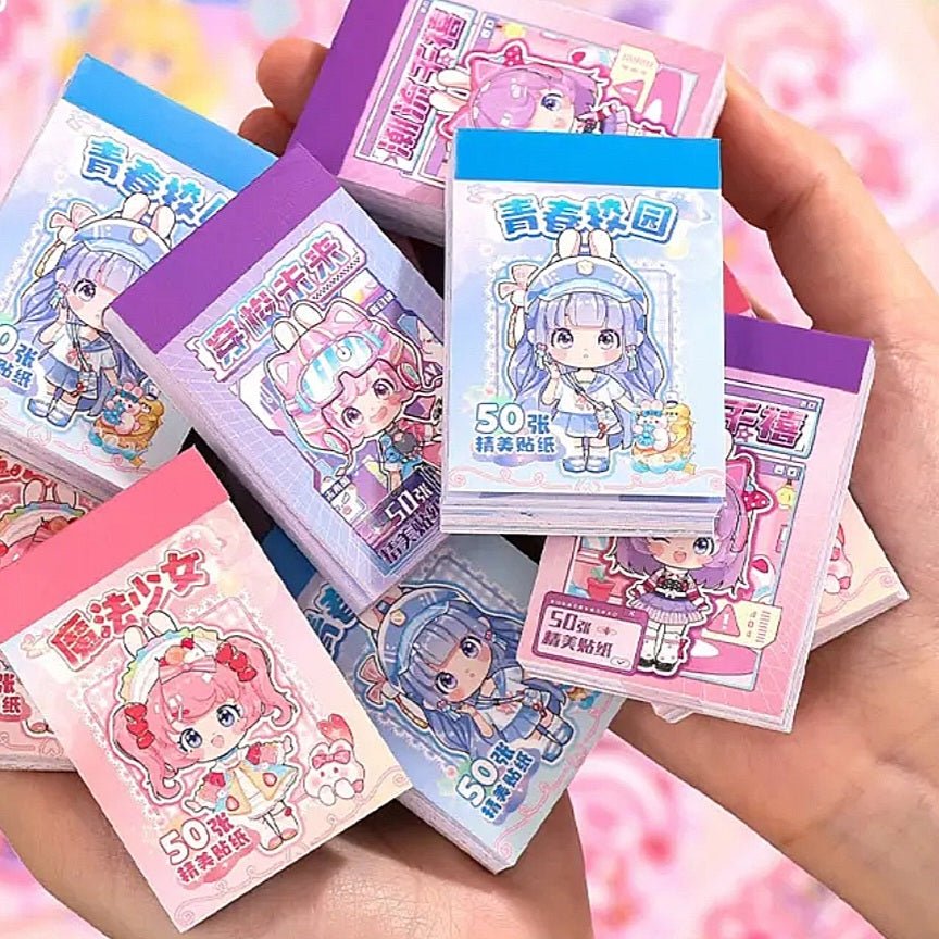 Kawaii Mini Dress - Up Doll Sticker Books - The Kawaii Nest