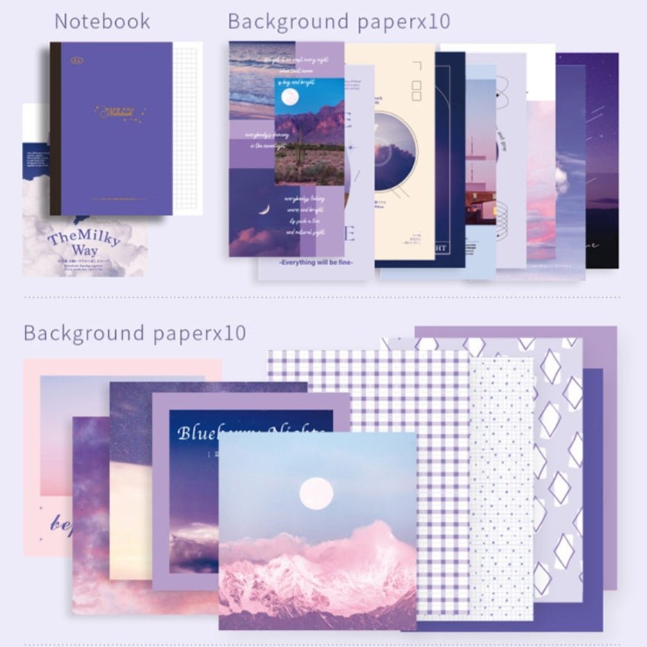 Milky Way - Moonlight Journal Set - The Kawaii Nestjournals