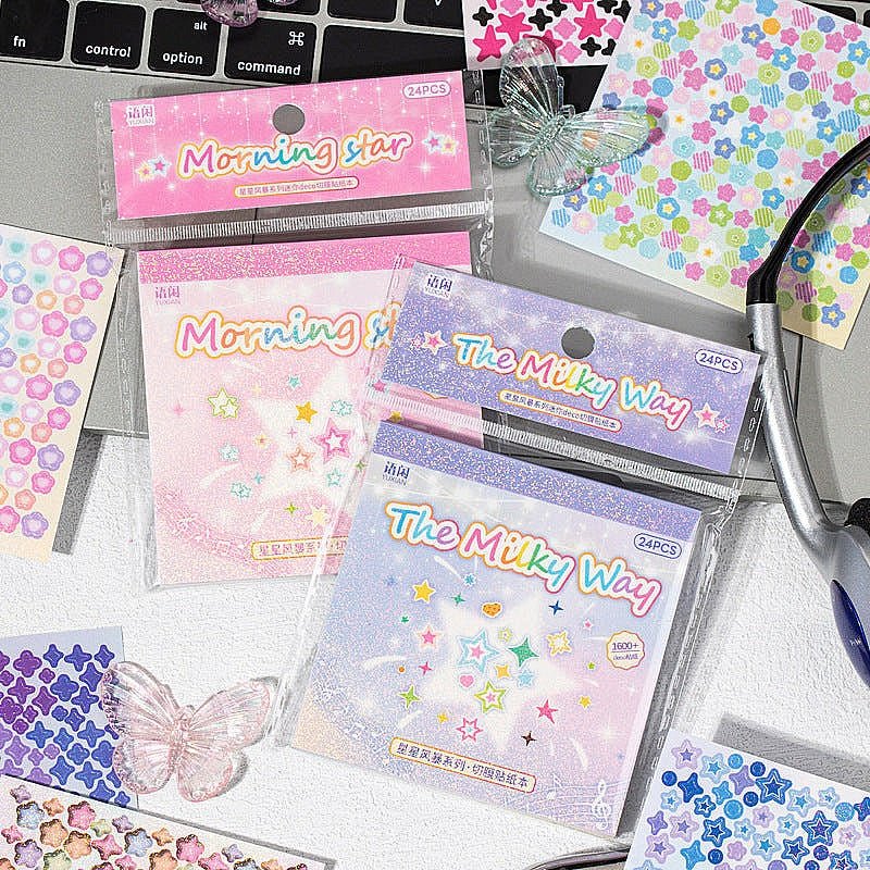 Mini Star Sticker Books – Matte & Holographic Pages - The Kawaii Nest