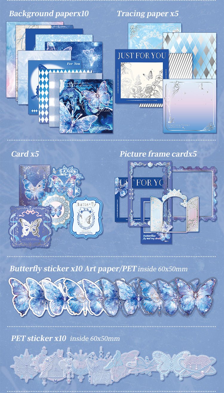 Moonlight Serenade - Butterfly Journal Set - The Kawaii Nestjournals