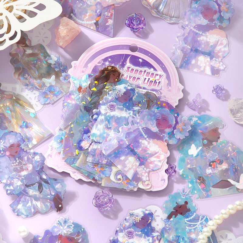 Sanctuary Prayer Light – Ethereal P.E.T. Sticker Packs - The Kawaii Nest