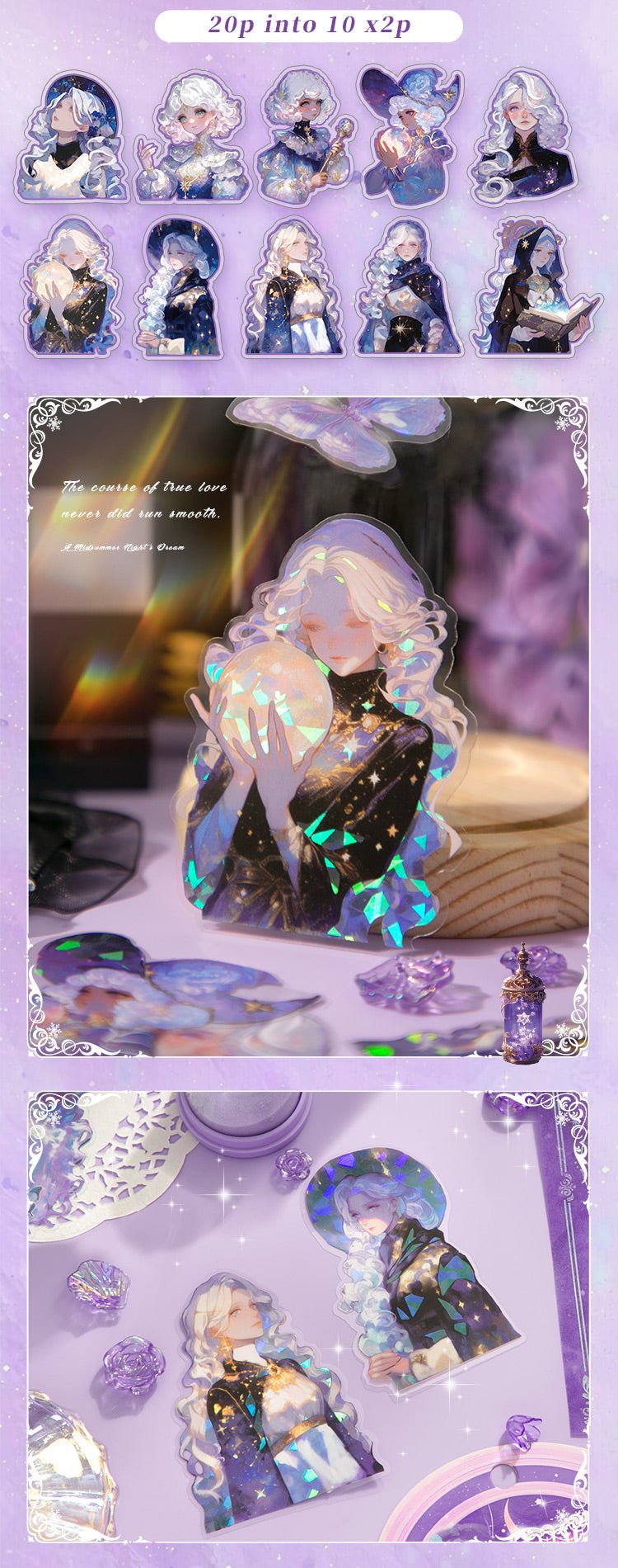 Sanctuary Prayer Light – Ethereal P.E.T. Sticker Packs - The Kawaii Nest