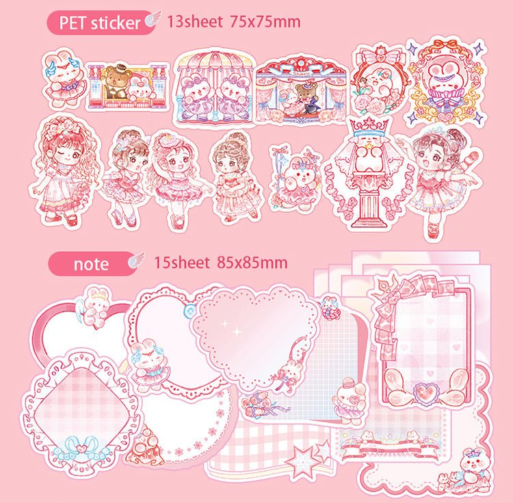 Shine's Kawaii Stationery Journal Gift Set – Ballet & Concert Themes - The Kawaii Nest