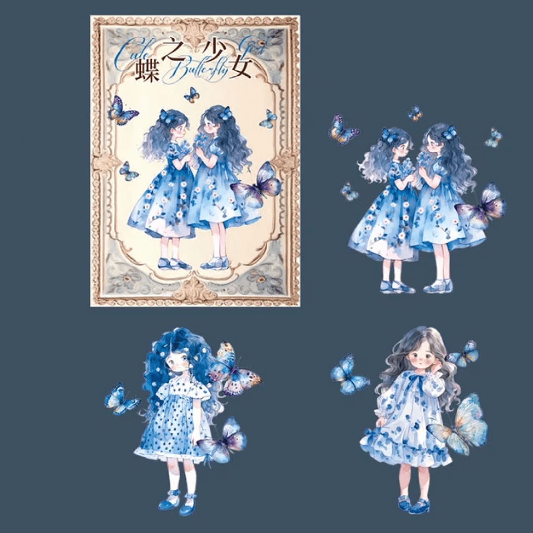 Twins & Butterflies Holographic Sticker Sets - The Kawaii Nest