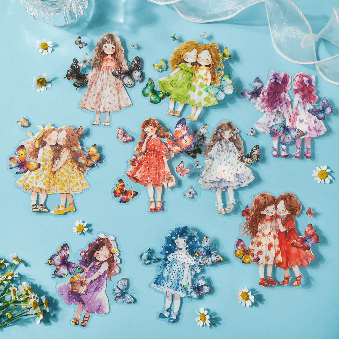 Twins & Butterflies Holographic Sticker Sets - The Kawaii Nest