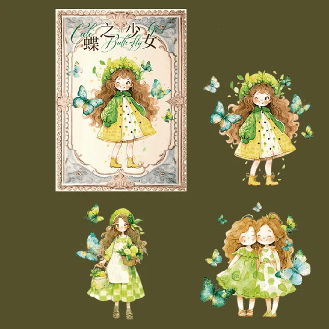 Twins & Butterflies Holographic Sticker Sets - The Kawaii Nest
