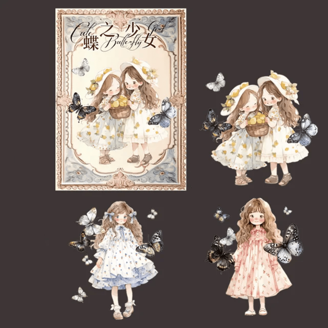 Twins & Butterflies Holographic Sticker Sets - The Kawaii Nest