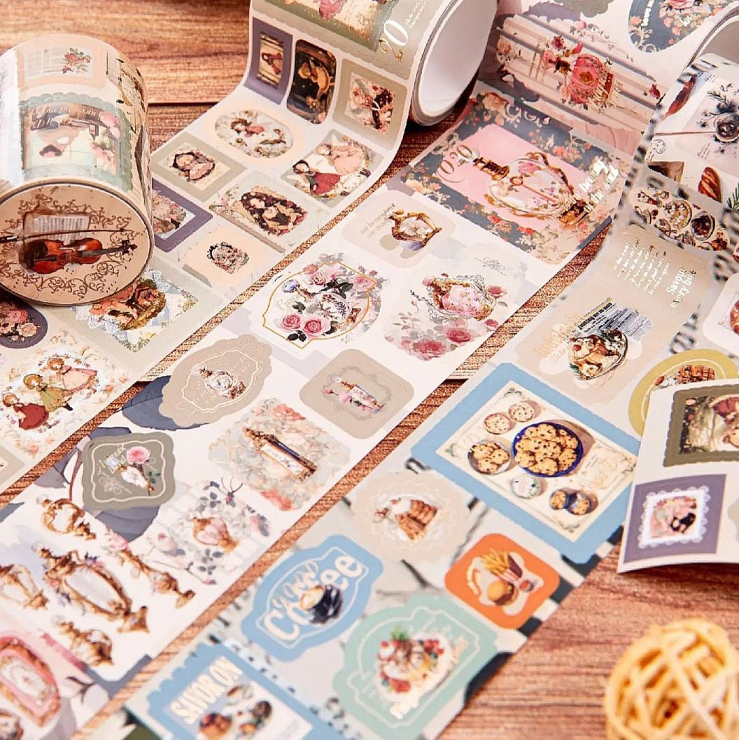 Vintage Kitsch Sticker Rolls - The Kawaii Nest