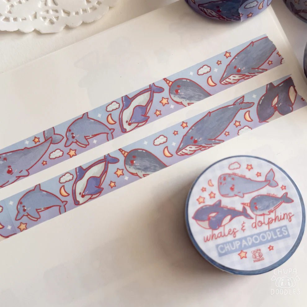 Whales & Dolphins ~ Washi Tape - The Kawaii Nest