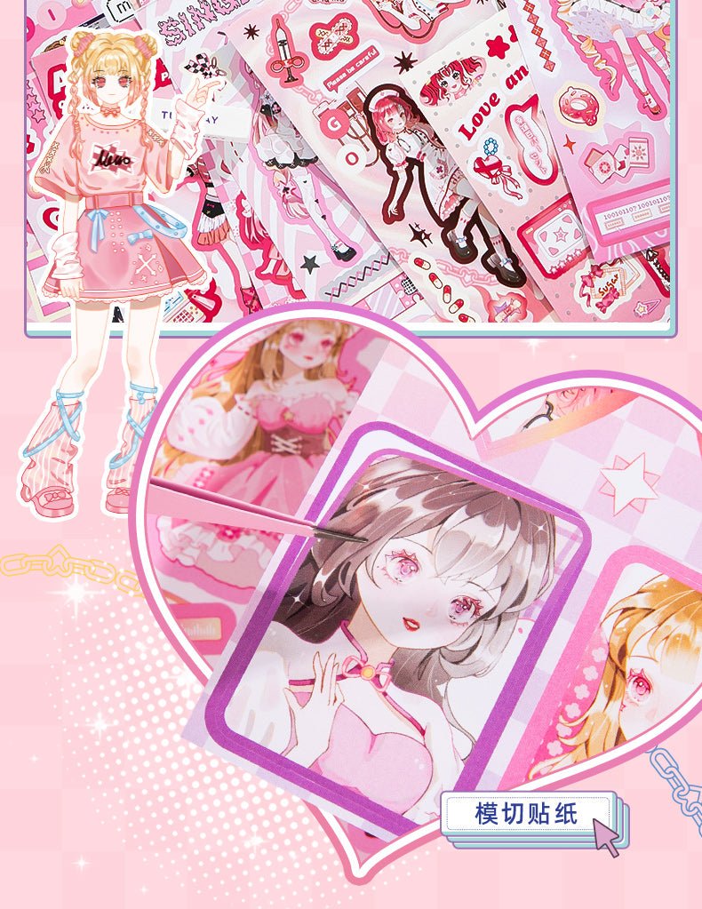 Y2K Fashion Collage Sticker Books - The Kawaii Nest