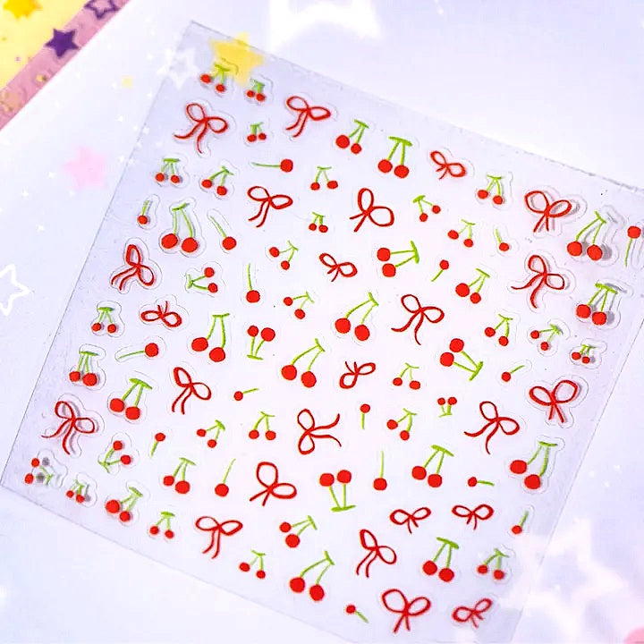 1600 mini sticker deco books cherries example