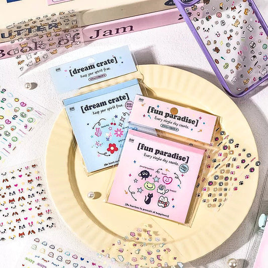 1600 mini sticker deco books dream, fun example