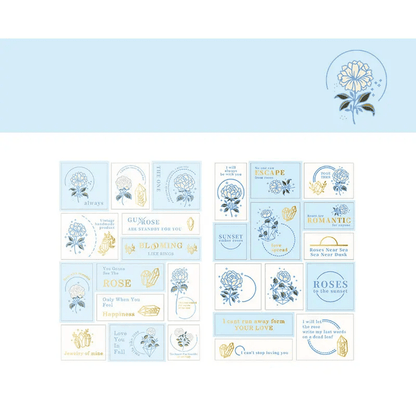2 Pack Pre - Cut Gold Embellished Sticker Sheets - The Kawaii Nest