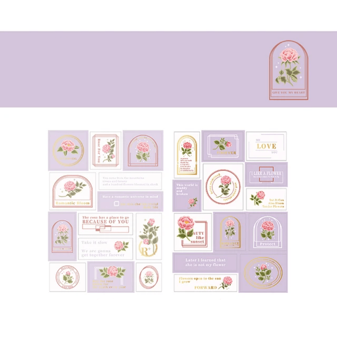 2 Pack Pre - Cut Gold Embellished Sticker Sheets - The Kawaii Nest